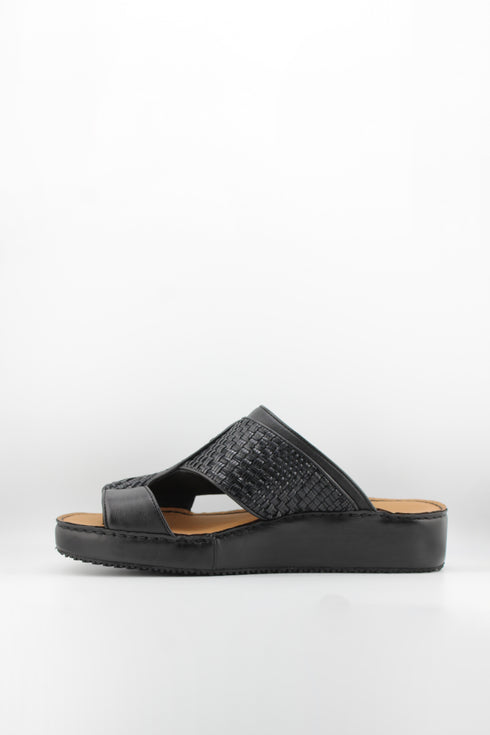 DFC Relax Men Woven Leather Slip-On Sandals